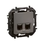 NOWE NILOE - GNIAZDO 2 X RJ45 KAT. 6A UTP STALOWE