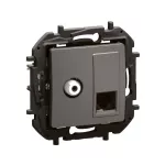 NOWE NILOE- GNIAZDO TV TYP "F" + GNIAZDO RJ 45 KAT. 6 UTP STALOWE