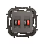 NOWE NILOE - GNIAZDO GŁOŚNIKOWE PODWÓJNE STALOWE