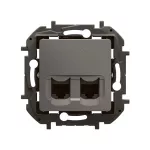 NOWE NILOE - GNIAZDO 2 X RJ45 KAT. 6 UTP STALOWE