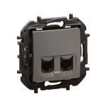 NOWE NILOE - GNIAZDO 2 X RJ45 KAT. 6 UTP STALOWE