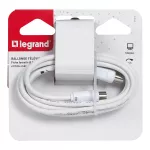 KABEL TV Z 1 WTYKIEM MĘSKIM Ø9,52 MM I 1 WTYKIEM ŻEŃSKIM Ø9,52 MM, DŁUGOŚĆ 2 M, Legrand