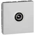 MOSAIC GNIAZDO POJEDYNCZE TV - 2 MODYŁU ALUMINIUM MĘSKIE, Legrand