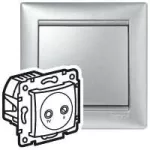 VALENA GNIAZDO TV-RD PRZELOTOWE ALUMINIUM, Legrand