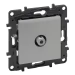 Niloe Step - gniazdo TV typu "F" końcowe do instalacji typu gwiazda, 1,5 dB- kolor aluminium, Legrand