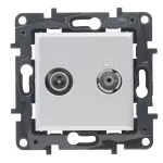Niloe Step - gniazdo TV-R-SAT zakończeniowe, 10 dB- kolor aluminium, Legrand