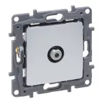 NILOE SELECTION - GNIAZDO TV - "TYPU F" KOŃCOWE DO INSTALACJI TYPU GWIAZDA 1 DB ALUMINIUM, Legrand
