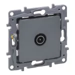 NILOE SELECTION - GNIAZDO TV(MĘSKIE) ZAKOŃCZENIOWE 10 DB STAL, Legrand