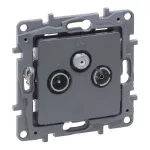 NILOE SELECTION - GNIAZDO TV-RD-SAT ZAKOŃCZENIOWE 10 DB STAL, Legrand