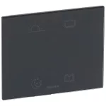 MYHOME BUS/SCS - STEROWNIK DOTYKOWY DZIEŃ/NOC/TV/RELAKS SZKŁO GRAFITOWE, Legrand