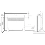 Grzejnik BETA2-MP z term. mech. wtyczką i nóżki bez wspor. mont., wymiary: 389x451 mm, Moc: 250W