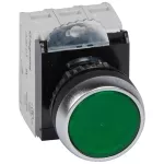 OSMOZ KOMPLET Z PODŚWIETLENIEM - GŁÓWKA PŁASKA ZIELONA 230 V + UCHWYT + 1R+1Z, Legrand