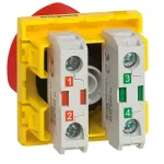 MOSAIC WYŁĄCZNIK BEZPIECZEŃSTWA NA KLUCZ - 2 MODUŁY ŻÓŁTO/CZERWONY 10A-250V~, Legrand