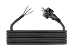 Przewód przyłączeniowy gumowy H05RR-F 3x1,5mm2 - 1,5m, wtyczka zalewana prosta uni-schuko, czarny