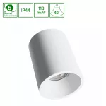 ORBITO NATYNKOWA 10W WW 230V 40ST IP44 UGR<19 RA90 FI75X100MM BIAŁY OKRĄGŁA 5 LAT