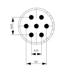 SAI-M23-SE-7-F Wkładka stykowa do złączy okrągłych, nr.katalogowy 1224070000