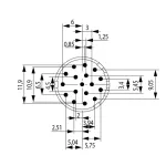 SAI-M23-SE-17-F-G Wkładka stykowa do złączy okrągłych, nr.katalogowy 1224650000