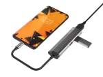 MULTIPORT ADAPTER NATEC FOWLER SLIM USB-C 4W1 HUB ->USB 3.0 2X, HDMI 4K, USB-C PD