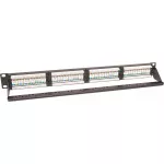 Panel kat. 5e 19" 1U 24xRJ45 UTP czarny