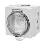 OYSTER IP66 gniazdo wtyczkowe w obudowie hermetycznej 16A/250V, szary IP 66