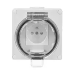 OYSTER IP66 gniazdo wtyczkowe w obudowie hermetycznej 16A/250V, szary IP 66