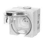OYSTER IP66 gniazdo wtyczkowe w obudowie hermetycznej 16A/250V, szary IP 66