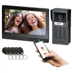 GADI, zestaw wideodomofonowy jednorodzinny, 2-żyłowy, 10", Wi-Fi, ekran dotykowy, Full HD, RFID 125kHz, szyfrator