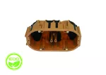Puszka podtynkowa ProDuo ECO podwójna, głęboka 60mm, fi68, łączeniowa, z wkrętami, wiatroszczelna , WPC, IP30