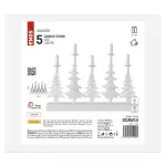 Dekoracje - świecznik 5 LED - choinki świątecz, 24 cm 2x AA biały ciepła biel, IP20, timer