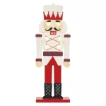 Dekoracje - 6 LED drewniany żołnież 29 cm 1 × CR2032, ciepła biel, IP20