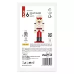 Dekoracje - 6 LED drewniany żołnież 29 cm 1 × CR2032, ciepła biel, IP20