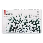 Lampki choinkowe 300 LED cherry 30m , zimna biel, zielony przewód, IP44, timer