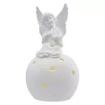 Dekoracje - 4 LED anioł ceramiczny 29 cm 2x AA, ciepła biel, IP20