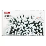 Lampki choinkowe 300 LED cherry 30m , zimna biel, zielony przewód, IP44, 8 programów, timer