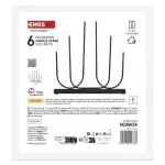 Dekoracje - świecznik 6 LED, 40 cm 2x AA metal, ciepła biel, IP20, timer