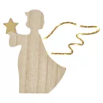 Dekoracje - anioł 8 LED, 13 cm, 2x AA, ciepła biel, IP20, timer