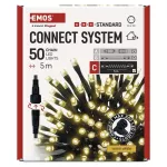 Oświetlenie łączone Standard - łańcuch 50 LED 5m ciepła biel, IP44