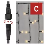 Oświetlenie łączone Standard - kurtyna 100 LED 1x2 m ciepła biel, IP44
