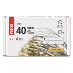 Dekoracje - 40 LED nano łezki 4m ciepła biel, zielony przewód, IP44 timer