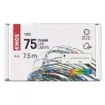 Dekoracje- 75 LED nano łezki 7,5m multikolor, zielony przewód, IP44 timer