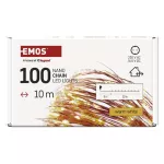 Dekoracje - 100 LED nano łezki 10m ciepła biel, miedziany przewó, IP44 timer
