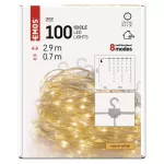 Dekoracje - 100LED drop łezki 2,9m ciepła biel, 8 programów, IP44