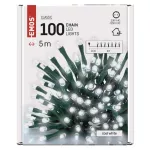Lampki choinkowe Classic 100 LED 5m zimna biel, zielony przewód, IP20