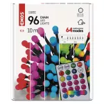 Lampki choinkowe 96LED cherry 10m, RGB, 64 programy, pilot, IP44, timer