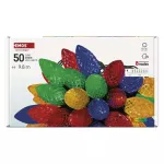 Dekoracje – szyszki 50 LED 9,8 m, multikolor, zielony przewód, 8 programów, IP44