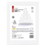 Dekoracje - świecznik biały 10 LED, 25 cm 3x AA biały ciepła biel, IP20, timer