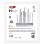 Dekoracje - świecznik srebrny 19 LED, 28 cm 3x AA ciepła biel, IP20, timer