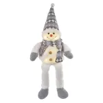 Dekoracje - LED siedzący bałwanek świąteczny, 21x12x31 cm, 3x AA ciepła biel, IP20