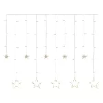 Dekoracje - 115 LED sople gwiazdki 185x105 cm ciepła biel, IP44