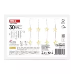 Dekoracje - 30 LED kurtyna migające gwiazdki 120x90 ciepła biel, IP44, timer
